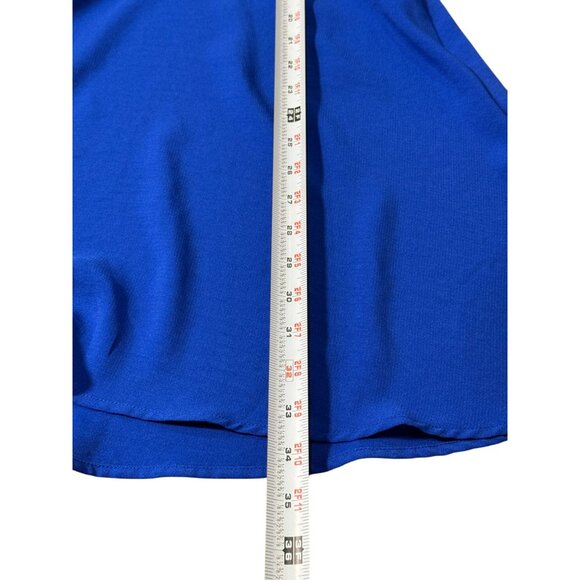 NEW Lulus Womens Royal Blue Long Sleeve Ruched V-Neck Dress Sz XL Summer Stretch - Picture 9 of 13